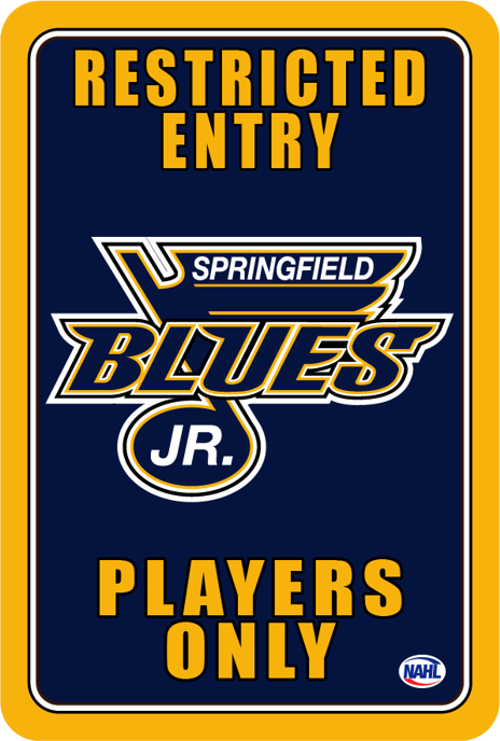 Restricted entry: Springfield Blues Jr. players only sign