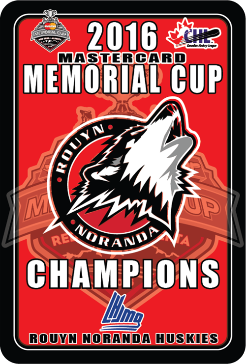 2016 Mastercard Memorial Cup champions: Rouyn-Noranda Huskies sign
