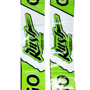 Saskatchewan Lacrosse Club custom green and white cheering sticks