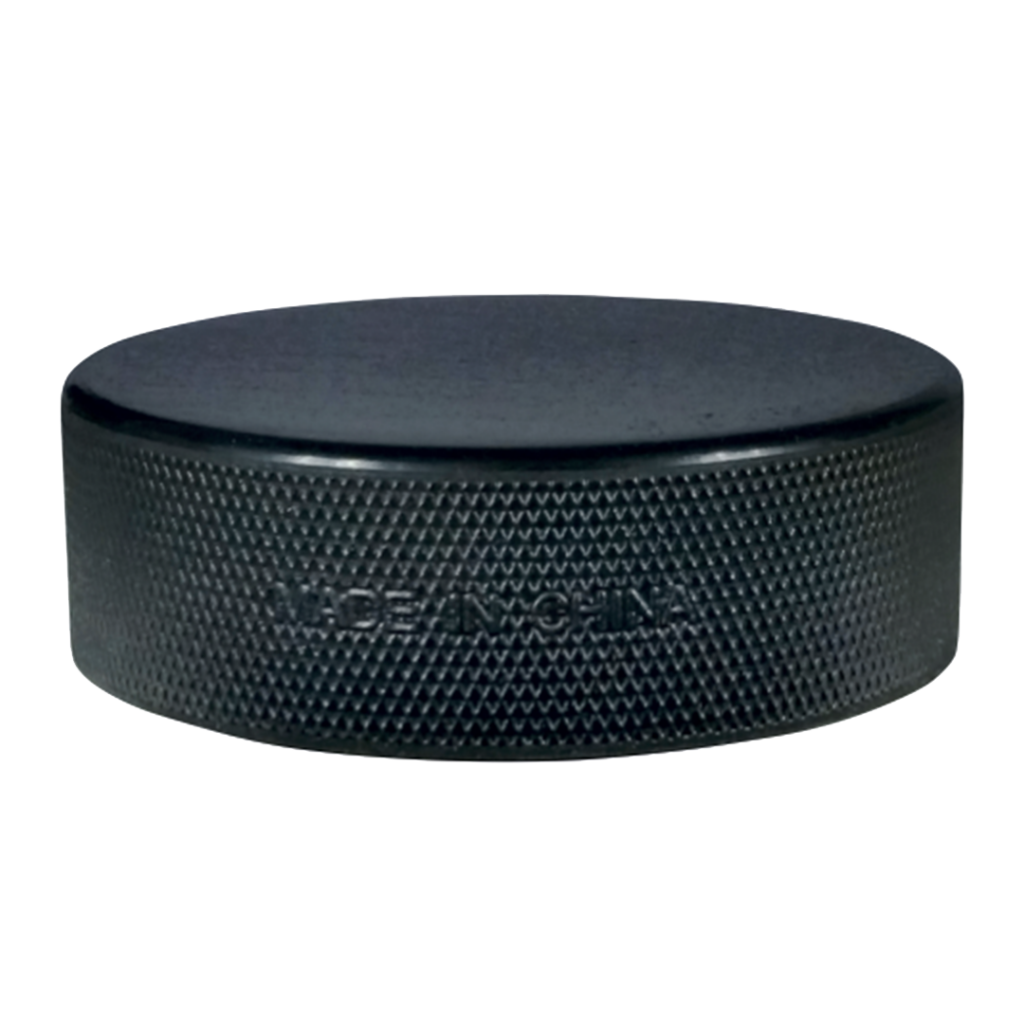 Black Imported hockey puck